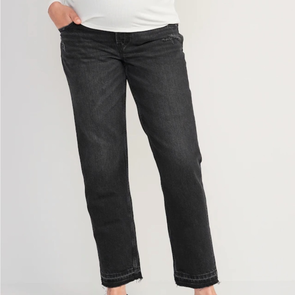 Old Navy Slouchy Straight Maternity Jeans